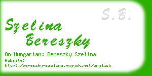 szelina bereszky business card